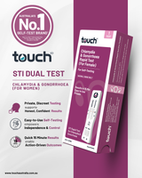 STI Test TouchBio Chlamydia & Gonorrhoea At-Home Test (For Female) | 01 Test Kit