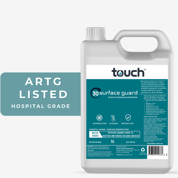 Surface Disinfectant Spray Hospital Grade - Best Online Bulk- Australian Made- Cleaning Sanitiser - TouchBio