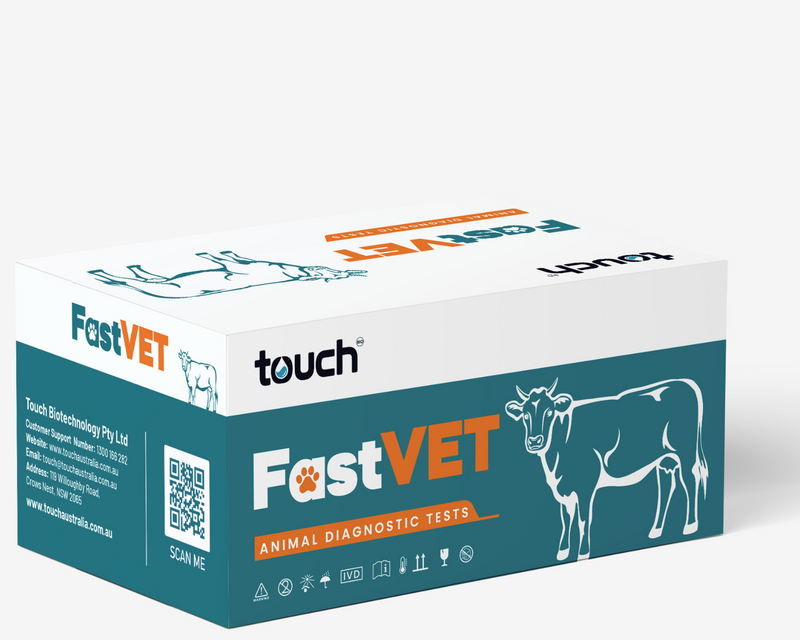 5in1 Diarrhea Rapid Antigen Combo Test Kit for Cattle, cows-TouchBio-FastVET-Animal Diagnostic Tests