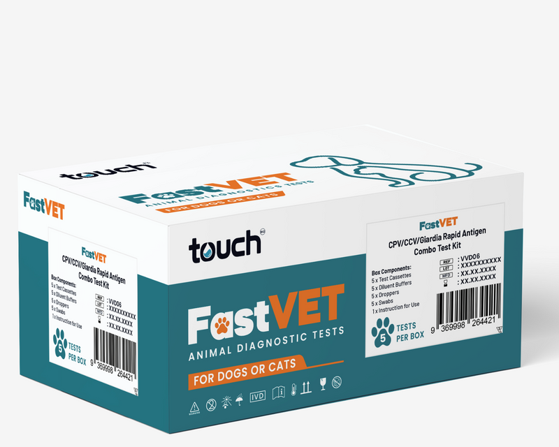 CCV_CPV_Giardia Rapid Antigen Combo Test Kit TouchBio-FastVET-Animal Diagnostic Tests