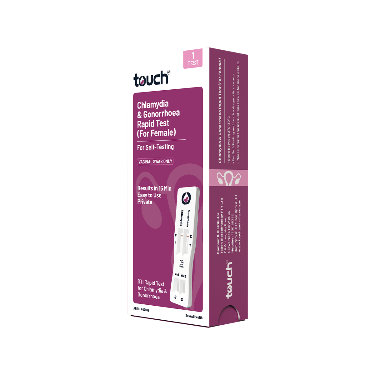 Chlamydia & Gonorrhoea At-Home Test (For Female) | 01 Test Kit