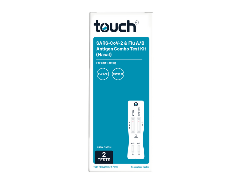 COVID-19 and Flu A/B Rapid Antigen Combo Test  - For Self Testing | 02 Test Kits