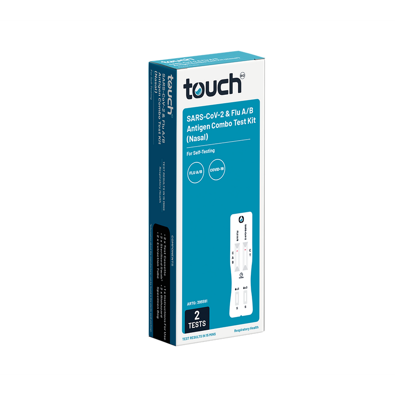 COVID-19 and Flu A/B Rapid Antigen Combo Test  - For Self Testing | 02 Test Kits