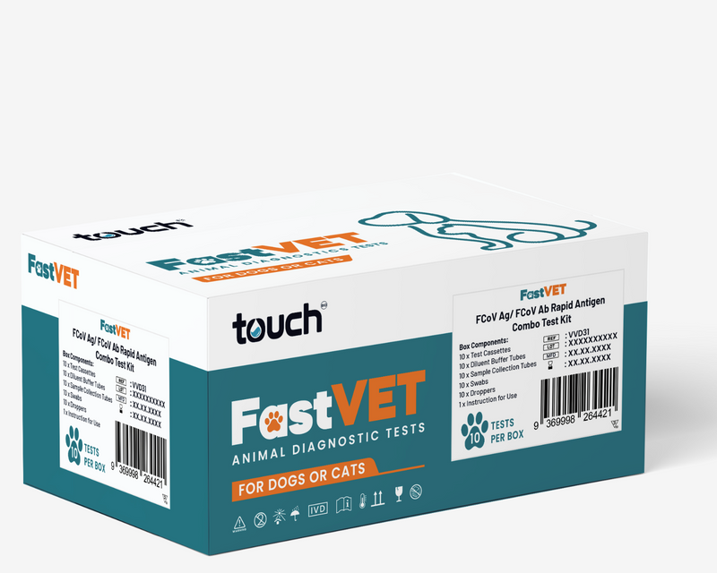FCoVAg_FCoVAb Rapid Antigen Combo Test Kit for Cats-TouchBio-FastVET-Animal Diagnostic Tests