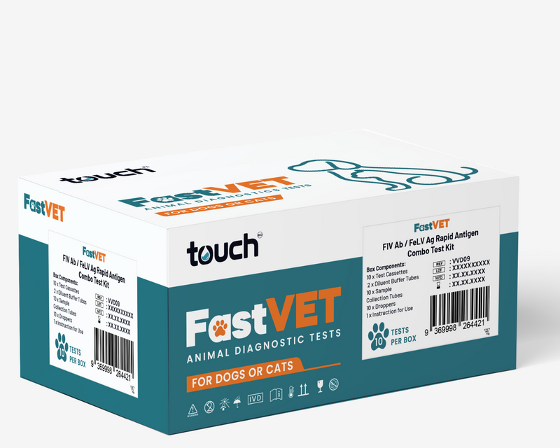 FIVAb_FeLVAg Rapid Antigen Combo Test Kit for Cats-TouchBio-FastVET-Animal Diagnostic Tests