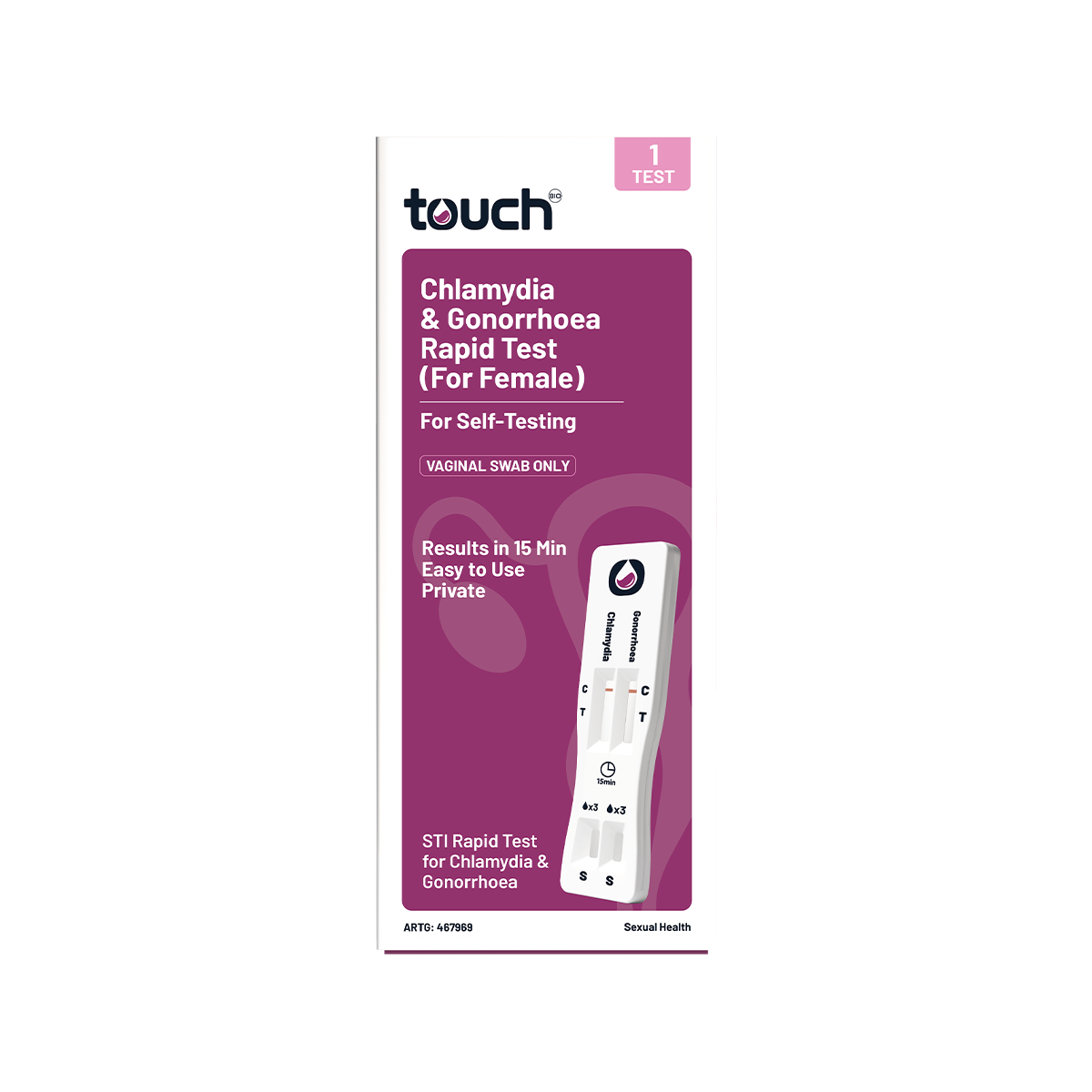 Chlamydia & Gonorrhoea At-Home Test (For Female) | 01 Test Kit