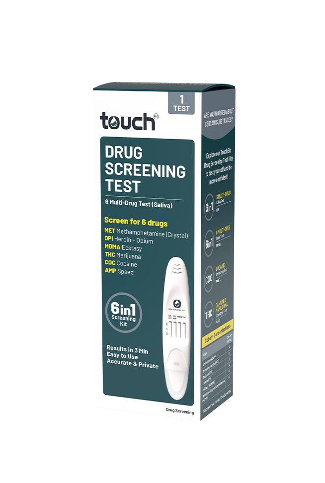 TouchBio 6 Multi-Drug Test (Saliva) Pen | 1 Test