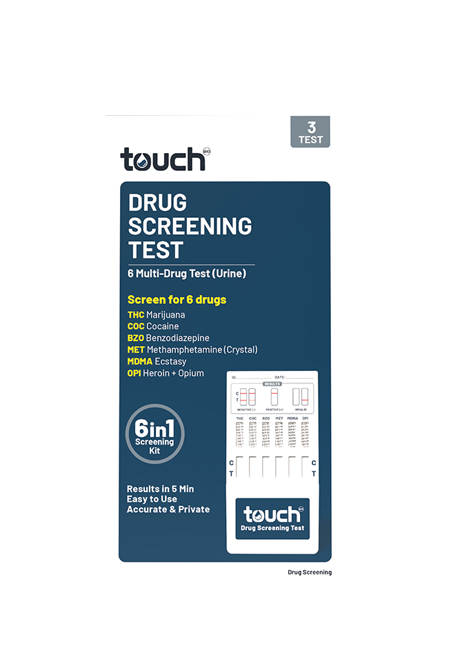 TouchBio 6 Multi-Drug Test (Urine) | 3 Tests