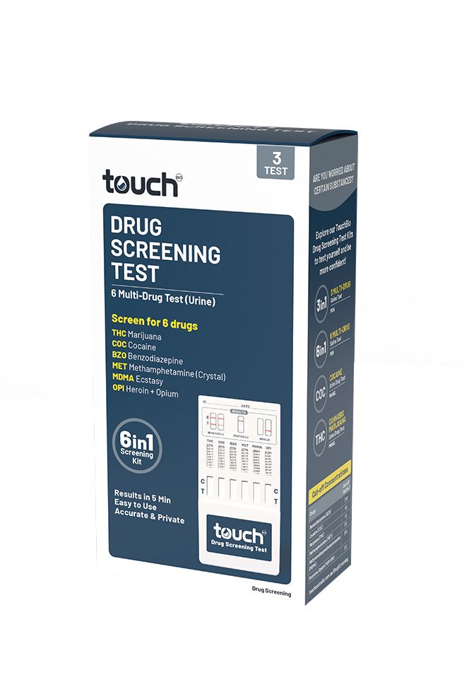 TouchBio 6 Multi-Drug Test (Urine) | 3 Tests