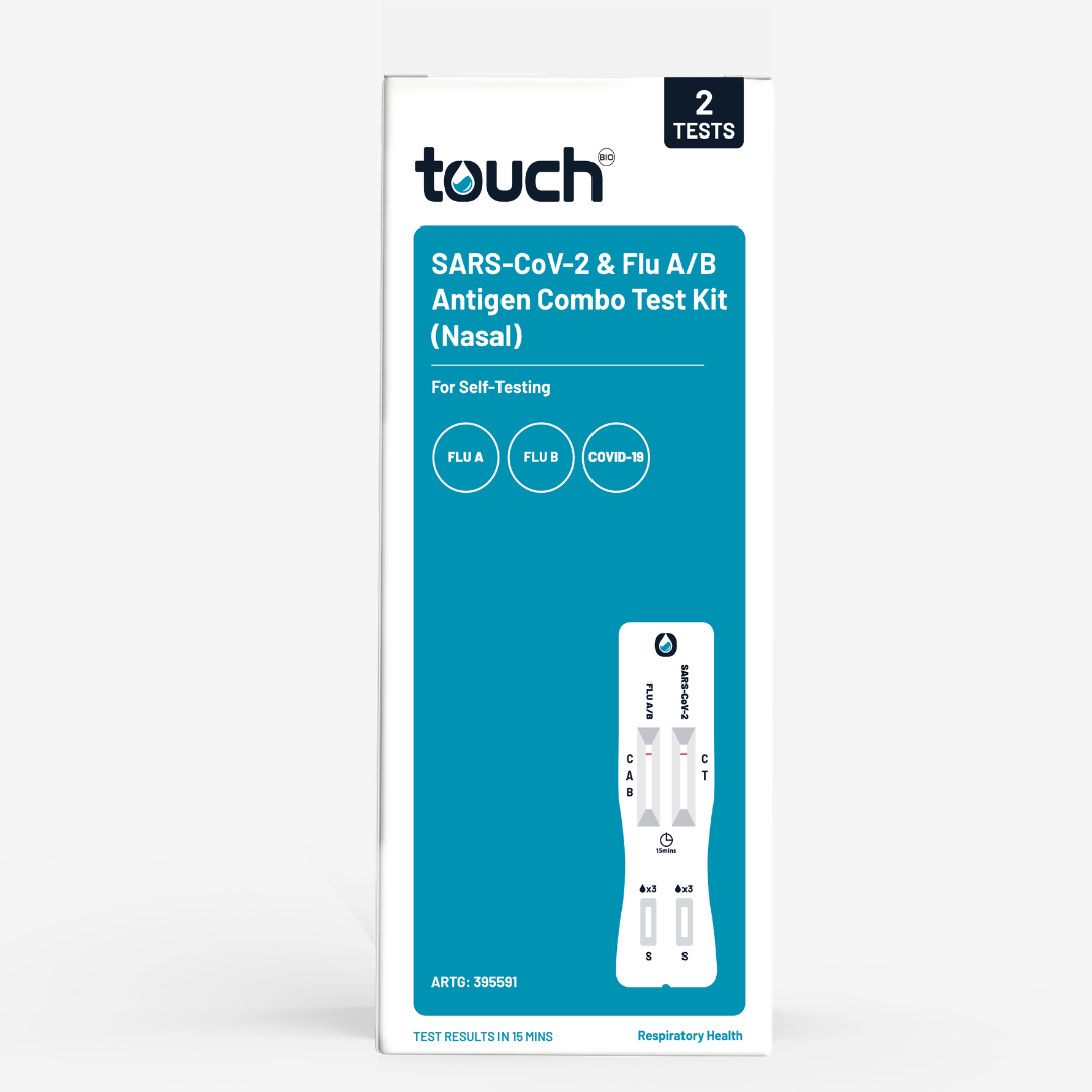 3in1- COVID-19 and Flu A/B Rapid Antigen Test  - For Self Testing | 02 Test Kits