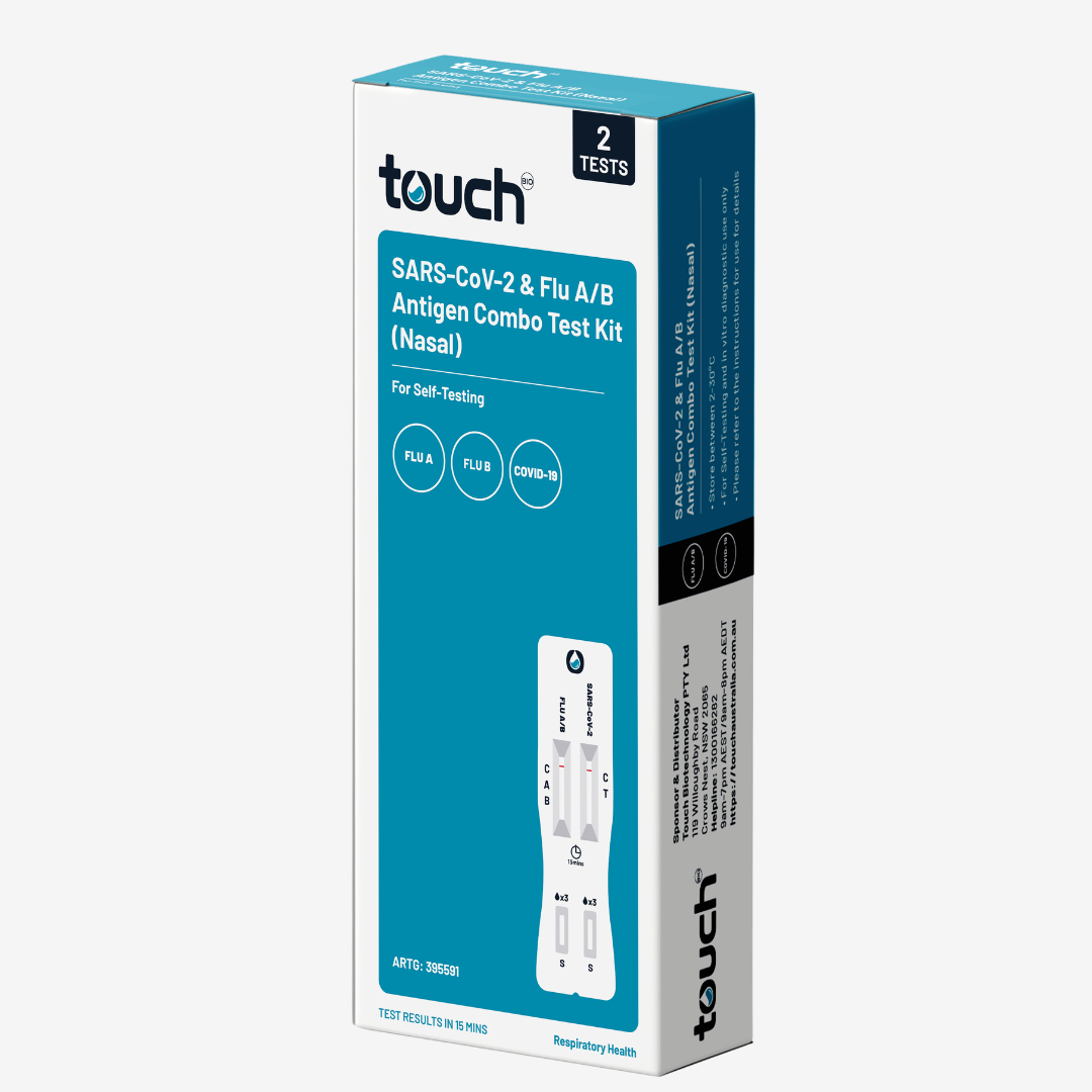 3in1- COVID-19 and Flu A/B Rapid Antigen Test  - For Self Testing | 02 Test Kits