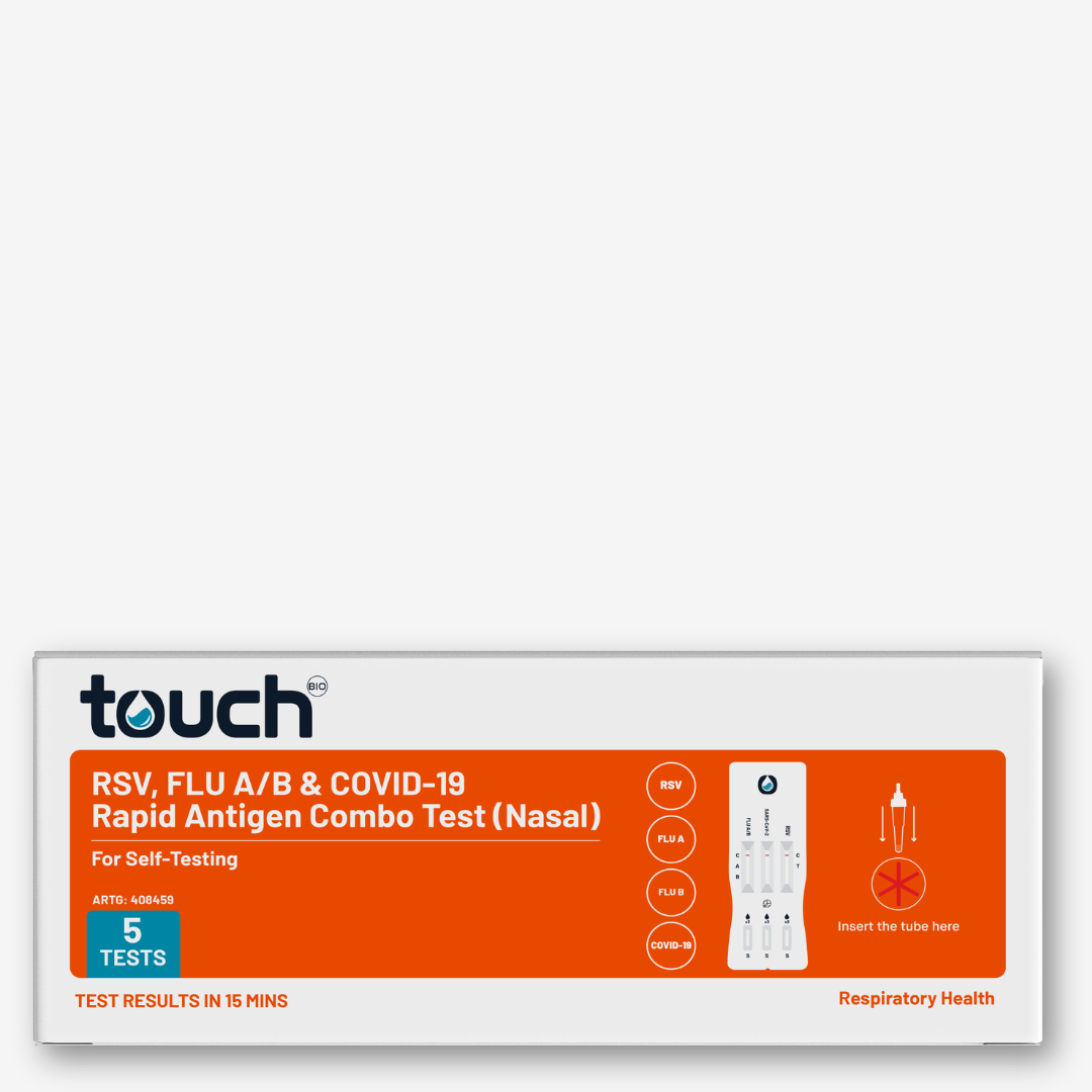 4in1- RSV, Flu A/B & COVID-19 Rapid Antigen Test - For Self Testing | 05 Tests Kit