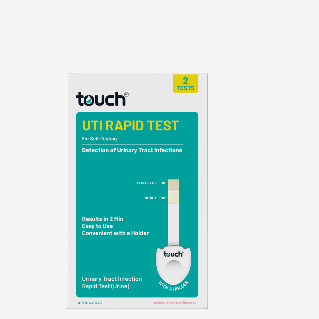 TouchBio UTI Test - Urinary Tract Infections (with a Holder) | 2 Tests