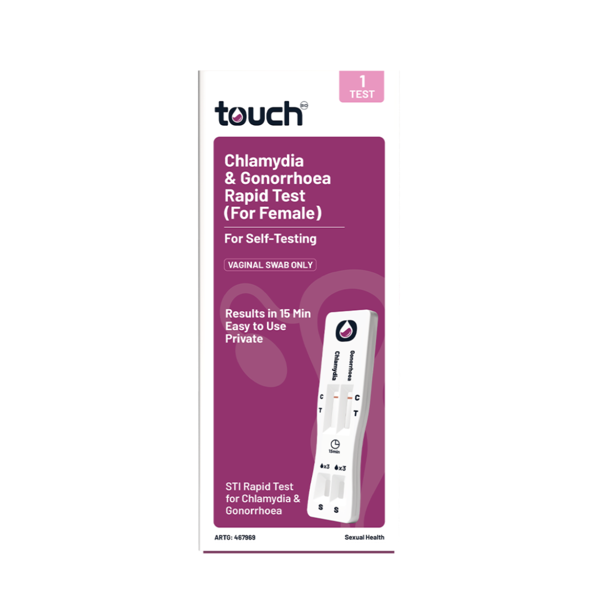 Chlamydia & Gonorrhoea At-Home Test (For Female) | 01 Test Kit