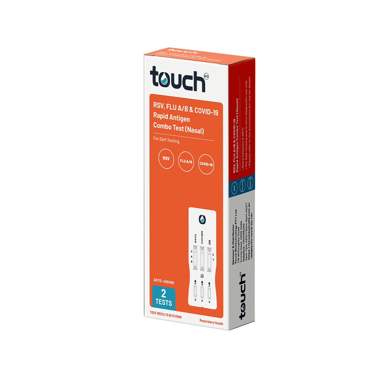 RSV, Flu A/B & COVID-19 Rapid Antigen Test - For Self Testing | 02 Test Kits