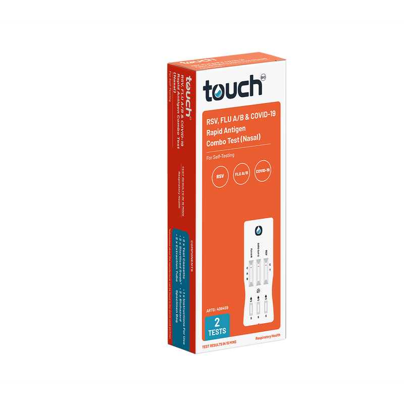 RSV, Flu A/B & COVID-19 Rapid Antigen Test - For Self Testing | 02 Test Kits