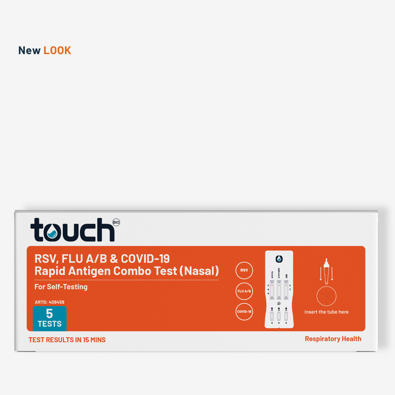 TouchBio RSV, Flu and Covid Combo Rapid Antigen Test-Self Testing