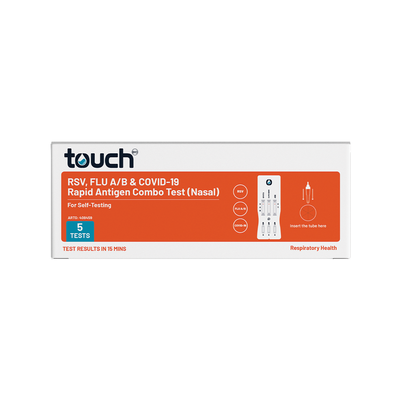 RSV, Flu A/B & COVID-19 Rapid Antigen Test - For Self Testing | 05 Tests Kit