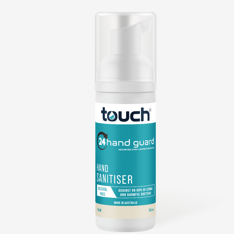 Hand Guard - Alcohol Free Hand Sanitiser| 50mL- Foam_Bulk -Travel Size-TouchBio