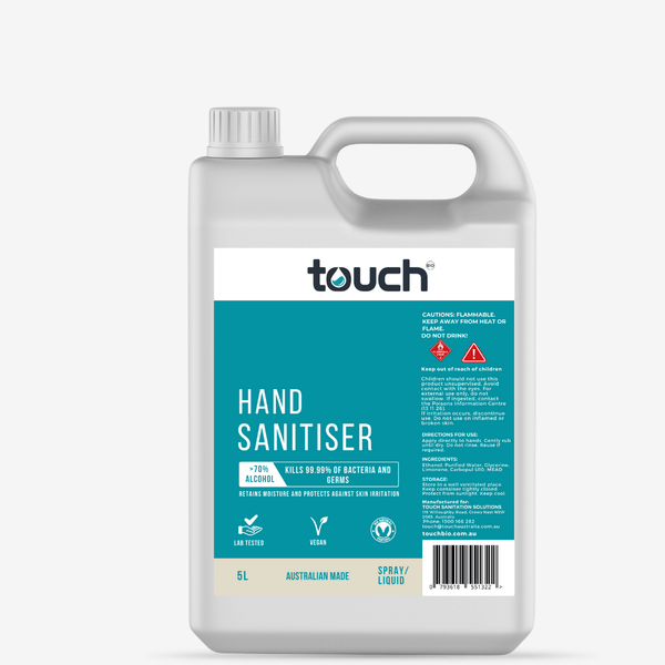 Hand Sanitiser Spray Liquid- Australian Made Alcohol Based- Best Online Buy - TouchBio